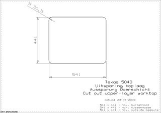 Texas 50x40 Flush Cut Out