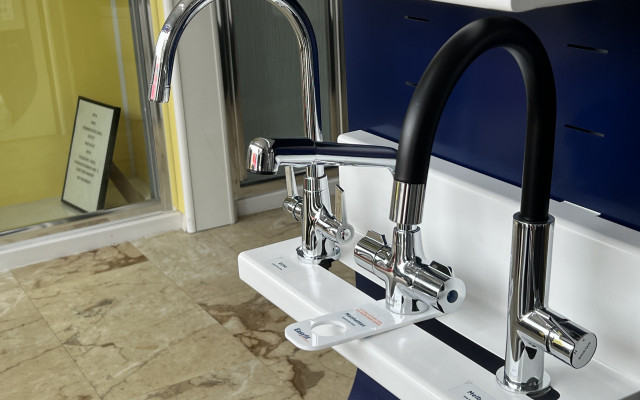 Stylish Bristan Tall Basin Taps on Display