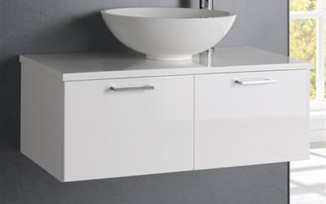 Stylish Wall-Hung Unit with Basin