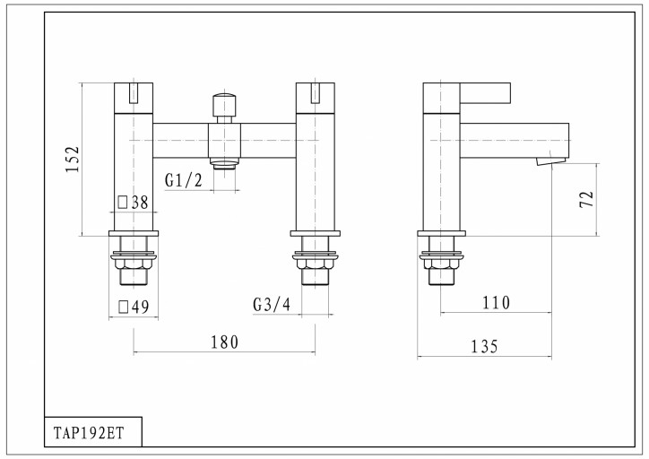 TAP192ET - Technical Drawings