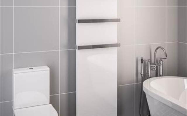 Stylish Gloss White Panel Radiator with Towel Hangers