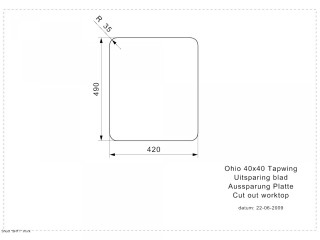 Ohio 40x40 Tapwing Inset Cut Out
