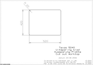Texas 50x40 Inset Cut Out
