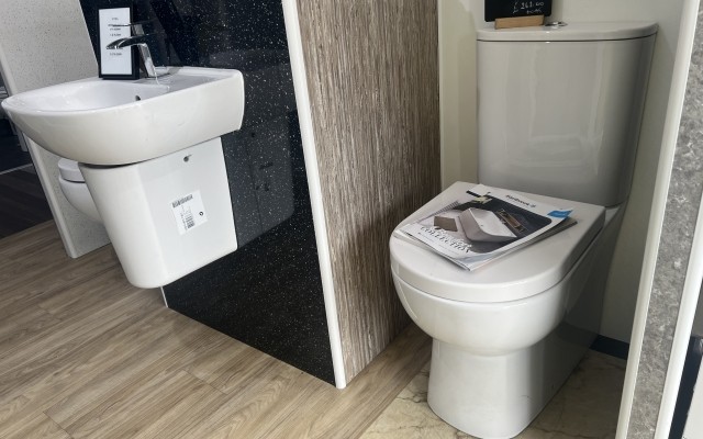 30 - LAZA Bathroom Showroom -  Edmonton - Basins and toilet