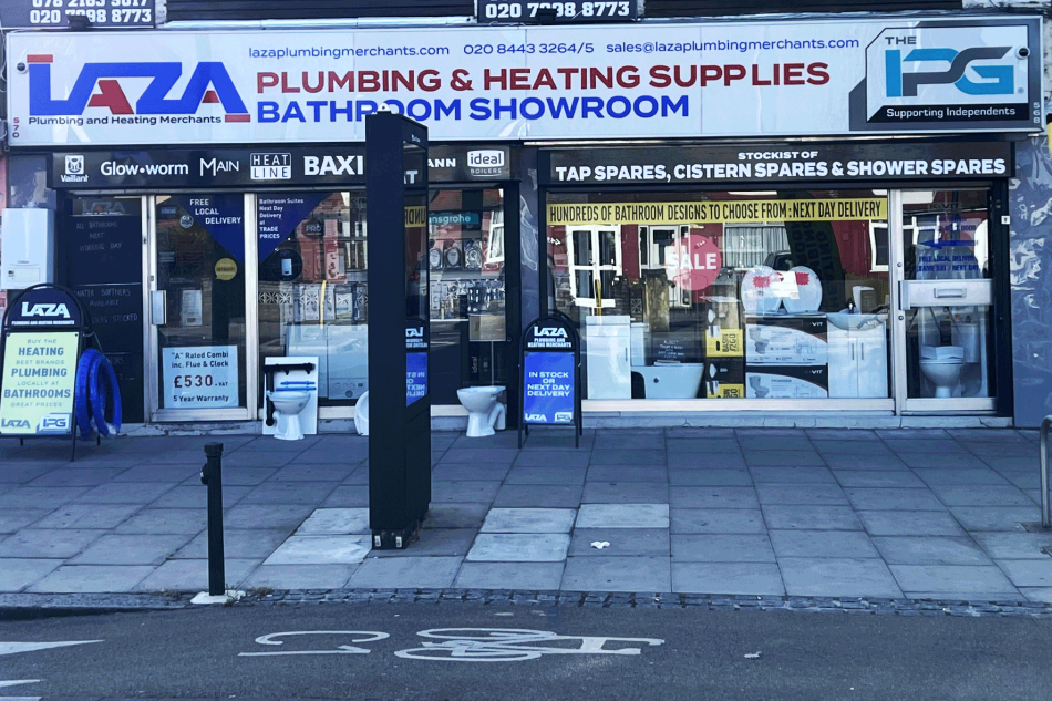Welcome to LAZA Plumbing & Heating Merchants Bathroom Showroom in Edmonton!