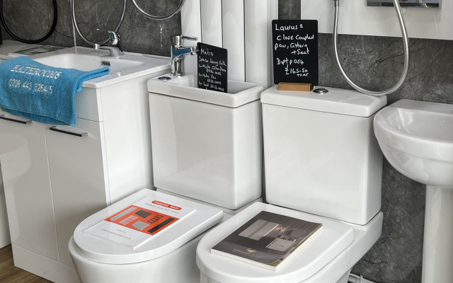 Toilets on display