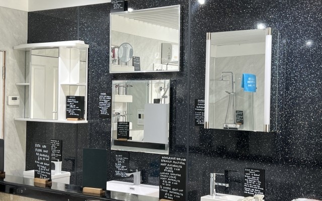 37 - LAZA Bathroom Showroom -  Edmonton - Mirrored cabinets and vanity units